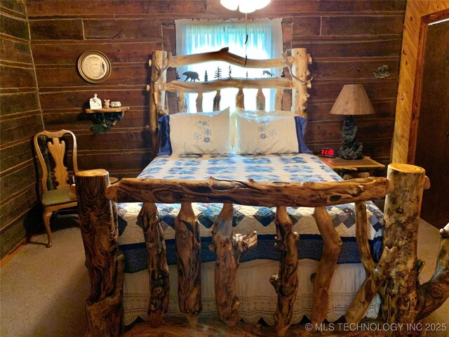 413822 S Sherman, Moyers, OK 74557 - bedroom with wooden walls