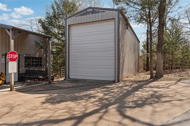 20136 W Chicken Creek Rd, Cookson, OK 74427 - detached garage featuring driveway