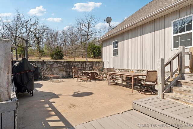 20136 W Chicken Creek Rd, Cookson, OK 74427 - deck featuring outdoor dining space and a patio area