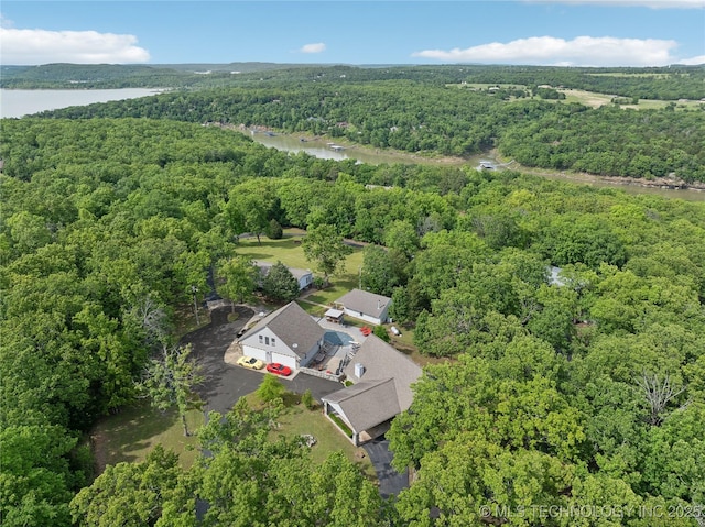 20136 W Chicken Creek Rd, Cookson, OK 74427 - aerial view of property and surrounding area with a nearby body of water