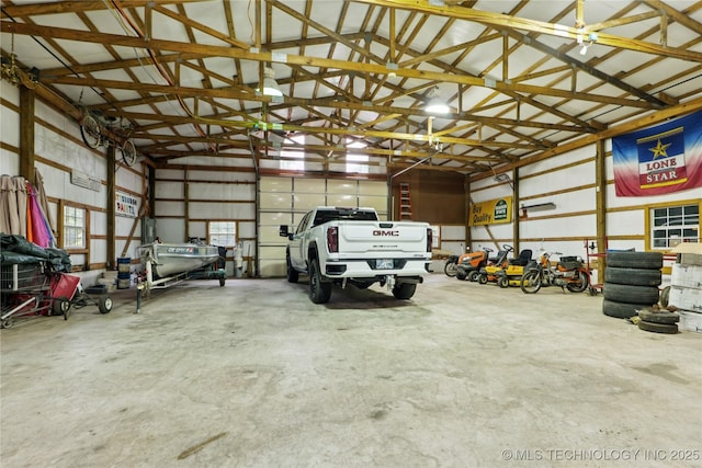20136 W Chicken Creek Rd, Cookson, OK 74427 - garage featuring metal wall