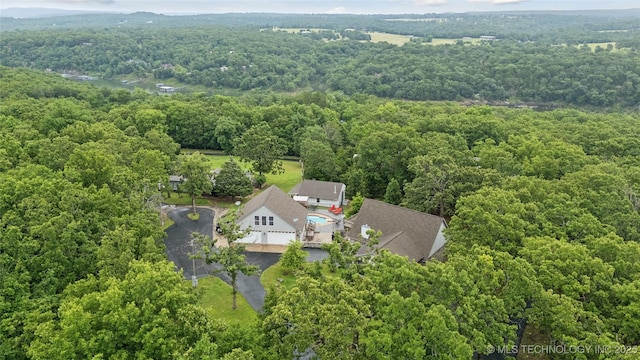 20136 W Chicken Creek Rd, Cookson, OK 74427 - view of subject property with a heavily wooded area