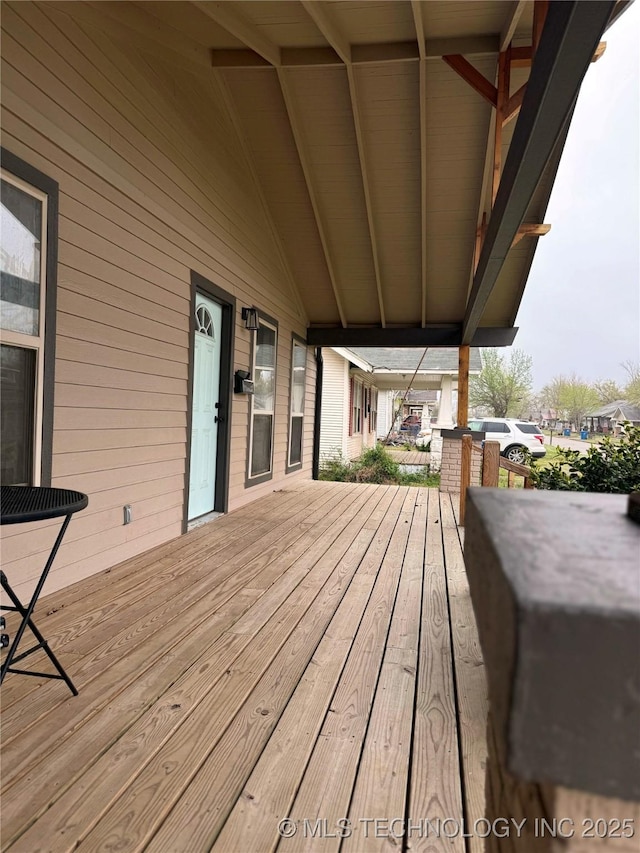 view of wooden terrace