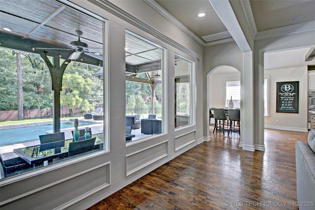 7415 E 109th St S, Tulsa, OK 74133 - sunroom / solarium with arched walkways