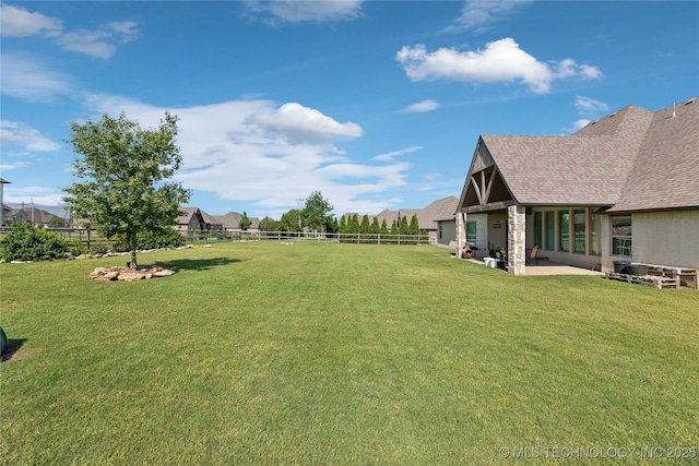 19672 E 69th St N, Owasso, OK 74055 - view of yard with a patio area