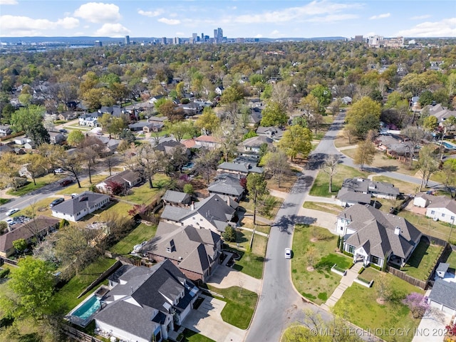 3528 S Wheeling Ave, Tulsa, OK 74105 - aerial view of property and surrounding area featuring nearby suburban area