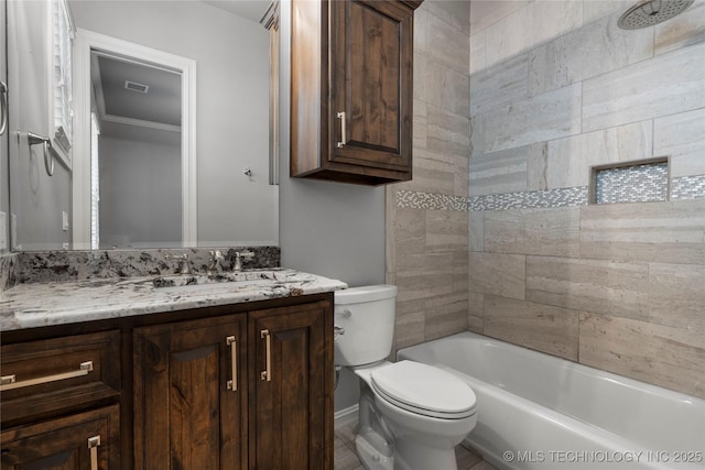 3528 S Wheeling Ave, Tulsa, OK 74105 - full bathroom with vanity and tub / shower combination