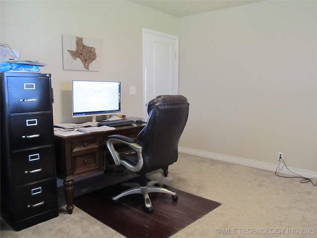 60 S Kaylee Rd, Calera, OK 74730 - carpeted home office with baseboards