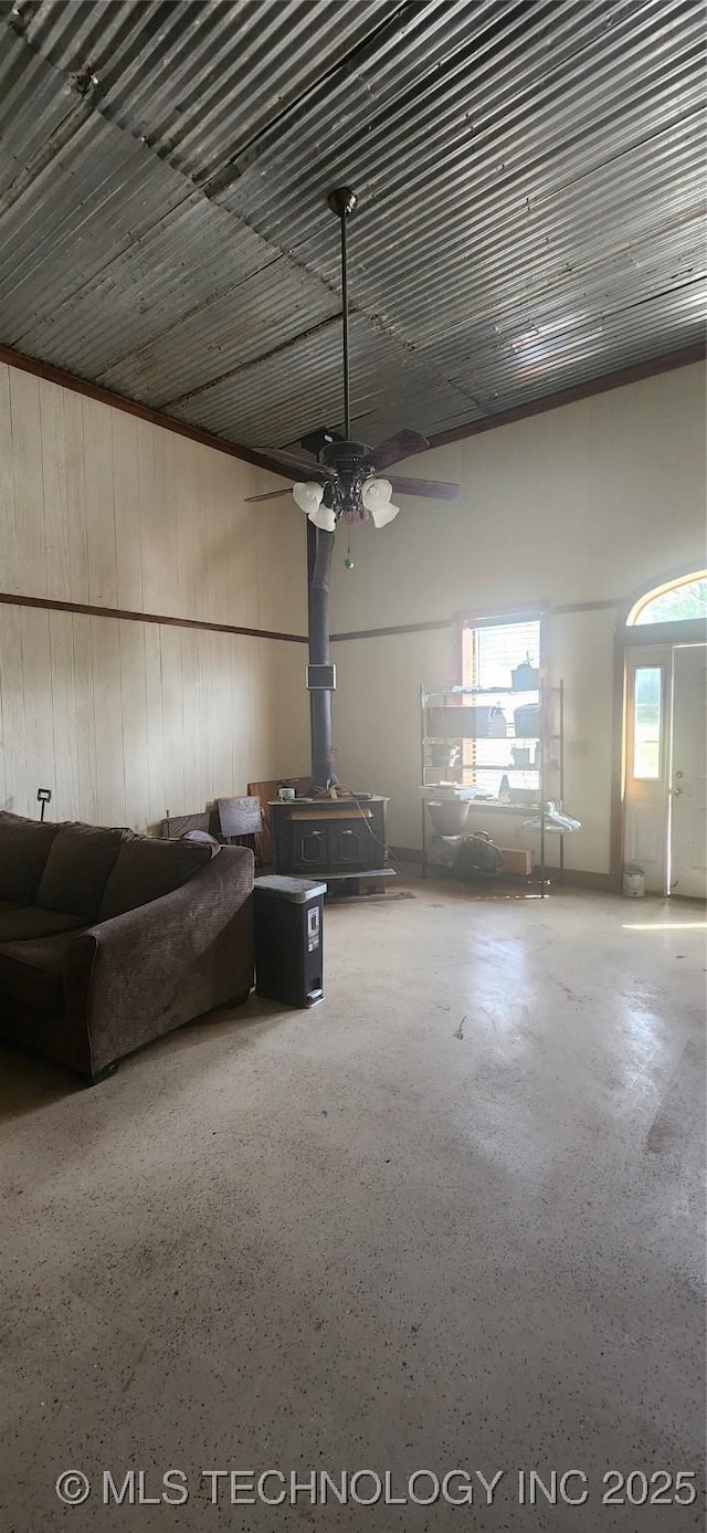 4100 Sally Brown Rd, Muskogee, OK 74403 - garage with ceiling fan