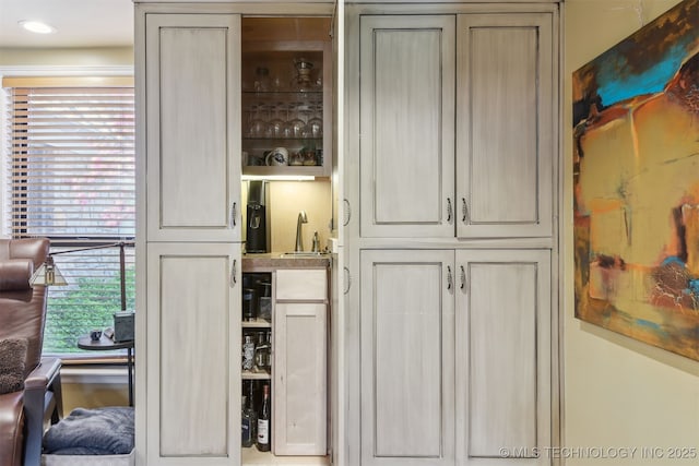 interior space featuring a sink