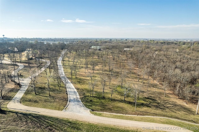 drone / aerial view with a rural view