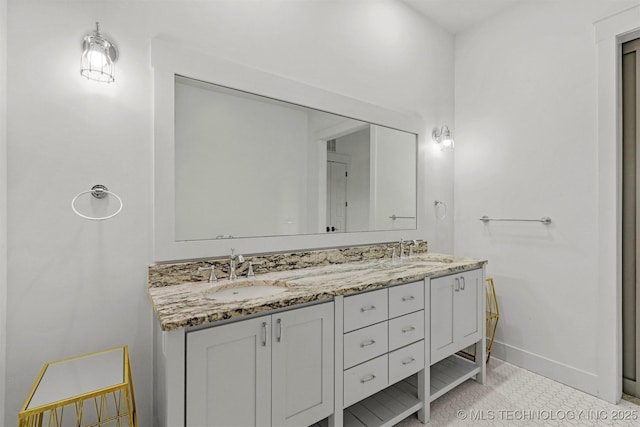 29 Water St Unit 4, Carlton Landing, OK 74432 - full bathroom featuring baseboards, double vanity, and a sink