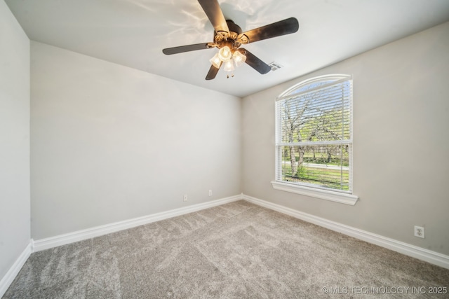 12916 E 181st St S, Bixby, OK 74008 - unfurnished room featuring carpet floors, baseboards, and a ceiling fan