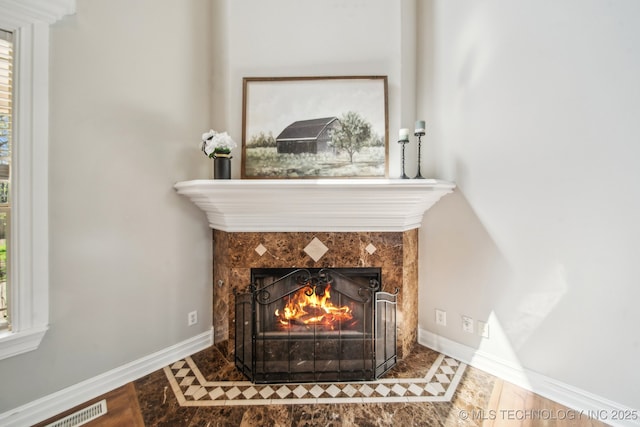 12916 E 181st St S, Bixby, OK 74008 - detailed view of a fireplace and baseboards