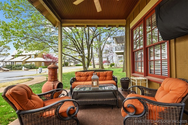447560 Angler Way, Vinita, OK 74301 - sunroom with ceiling fan and plenty of natural light