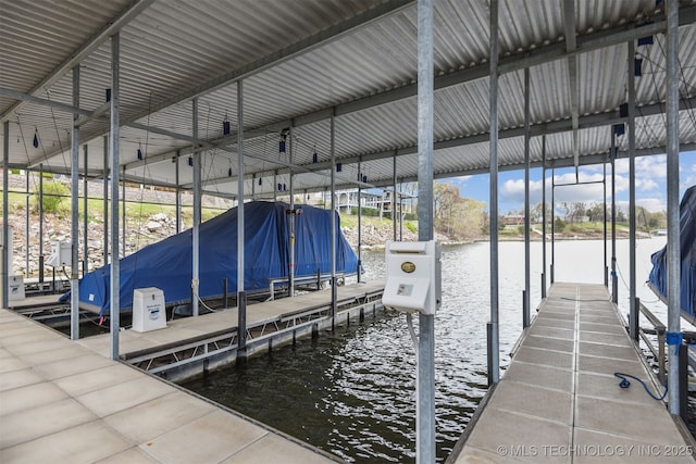 447560 Angler Way, Vinita, OK 74301 - view of dock with a water view and boat lift