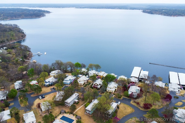 447560 Angler Way, Vinita, OK 74301 - drone / aerial view featuring a water view