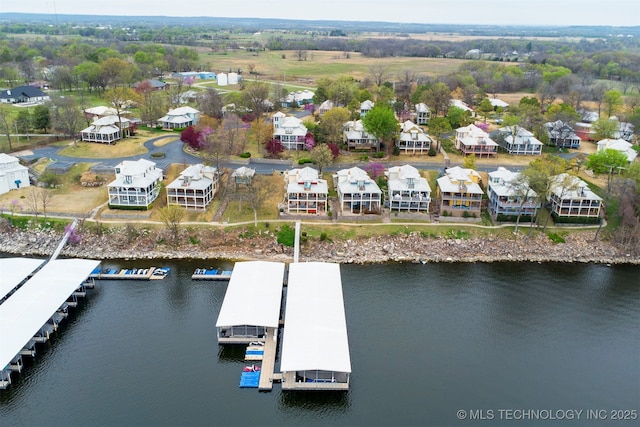 447560 Angler Way, Vinita, OK 74301 - aerial view featuring a residential view and a water view