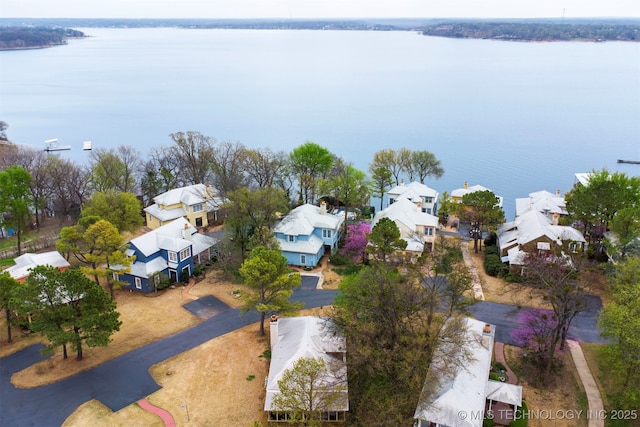 447560 Angler Way, Vinita, OK 74301 - birds eye view of property featuring a water view and a residential view