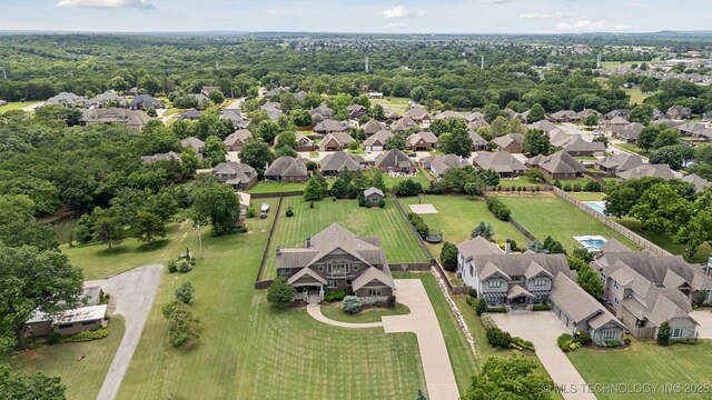 418 E 111th St S, Jenks, OK 74037 - aerial perspective of suburban area