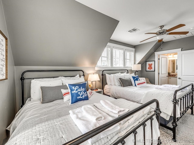 35 Boardwalk St Unit A, Carlton Landing, OK 74432 - bedroom featuring a ceiling fan and carpet flooring