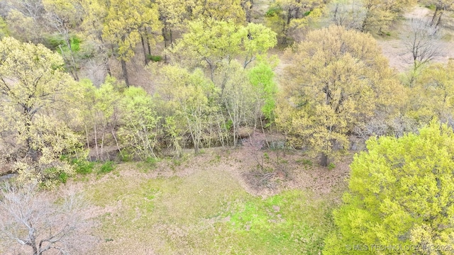 drone / aerial view with a view of trees