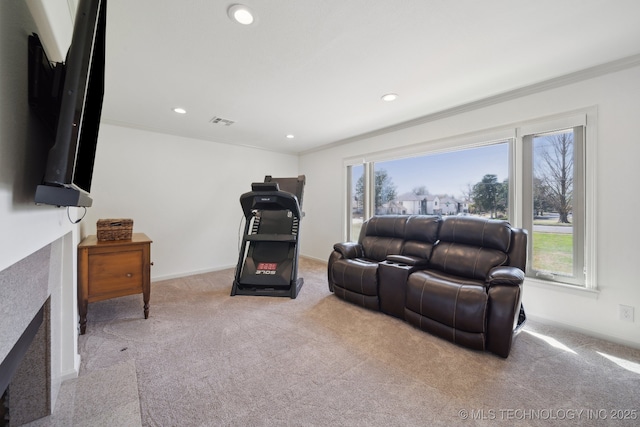 2947 S Peoria Ave, Tulsa, OK 74114 - living area with plenty of natural light, visible vents, and carpet