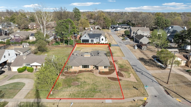 2947 S Peoria Ave, Tulsa, OK 74114 - drone / aerial view with a residential view