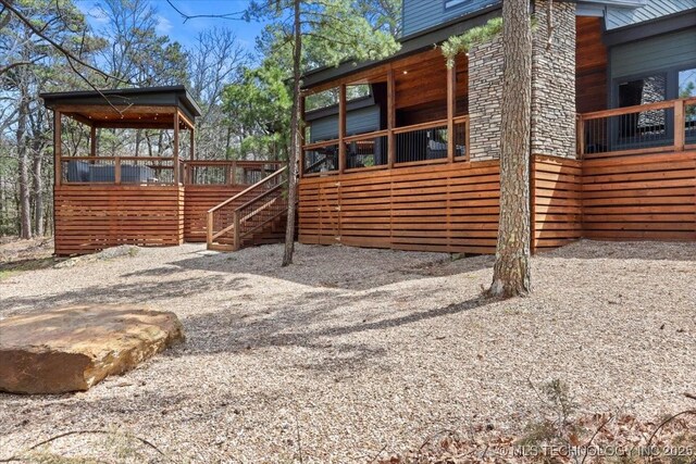 1739 NW 136th Rd, Wilburton, OK 74578 - view of property exterior with stairs