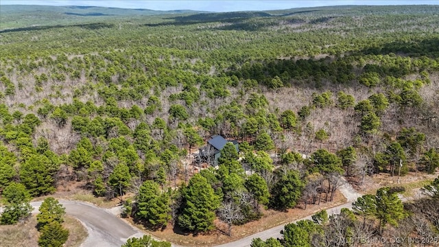 1739 NW 136th Rd, Wilburton, OK 74578 - drone / aerial view with a forest view