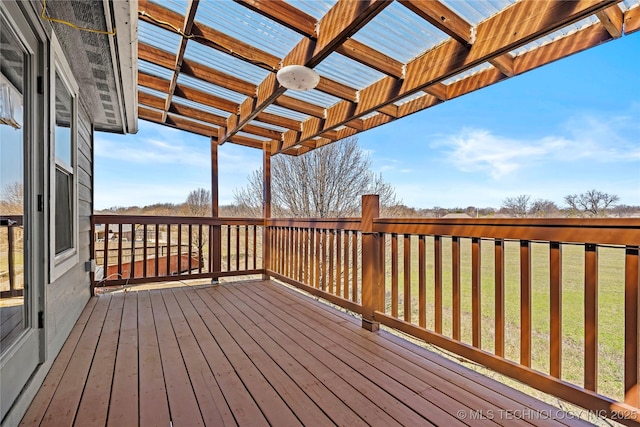 3316 W Jackson St, Broken Arrow, OK 74012 - wooden terrace featuring a pergola and a lawn
