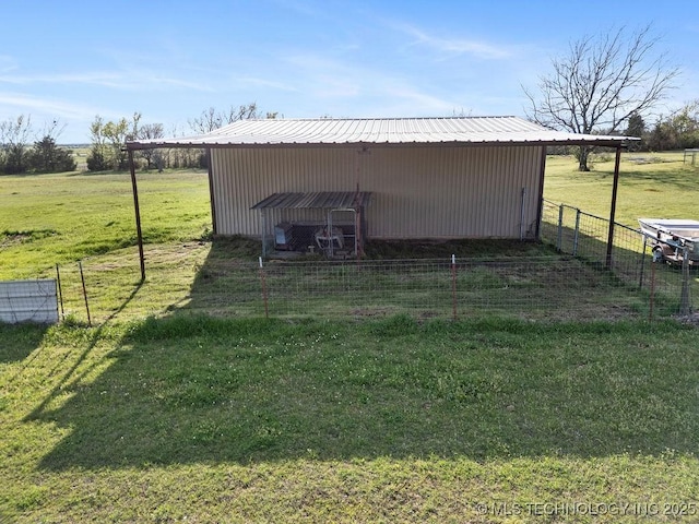 511 Tandy Walker, Silo, OK 74701 - view of pole building with a yard and fence