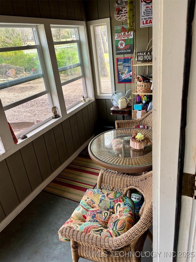 view of sunroom