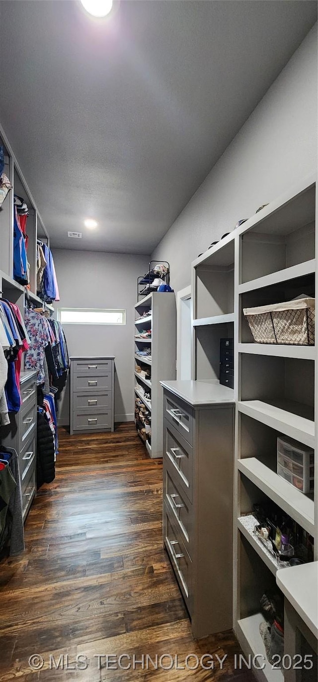 17078 S 11th W Ave, Glenpool, OK 74033 - walk in closet with dark wood-style flooring