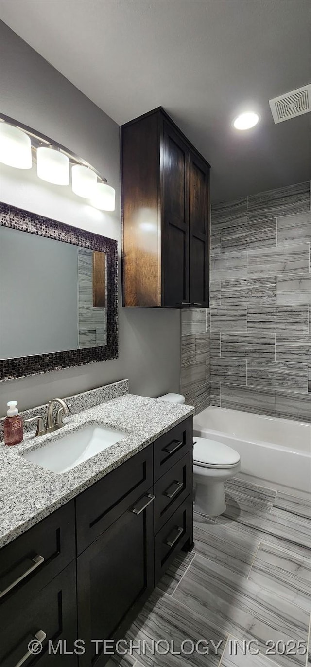 17078 S 11th W Ave, Glenpool, OK 74033 - bathroom featuring vanity and recessed lighting