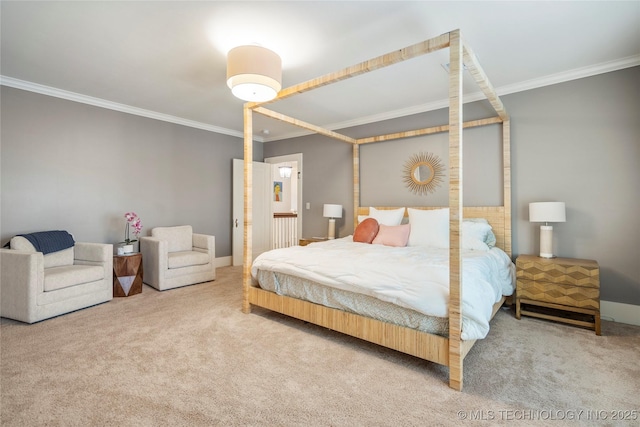 1225 E 18th St, Tulsa, OK 74120 - carpeted bedroom featuring crown molding and baseboards