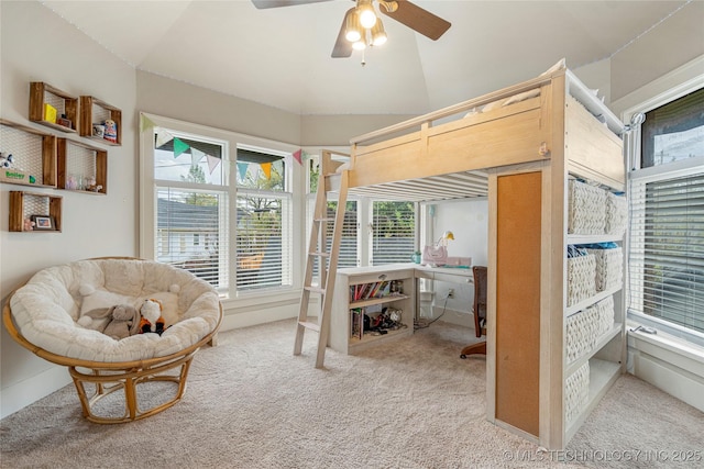 1225 E 18th St, Tulsa, OK 74120 - carpeted bedroom with multiple windows and a ceiling fan