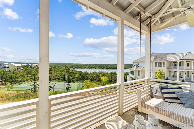 101 Lower Greenway, Carlton Landing, OK 74432 - balcony featuring a water view