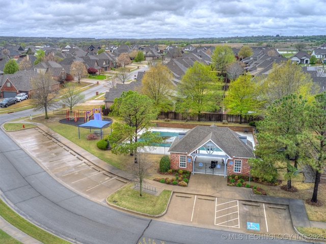 bird's eye view featuring a residential view