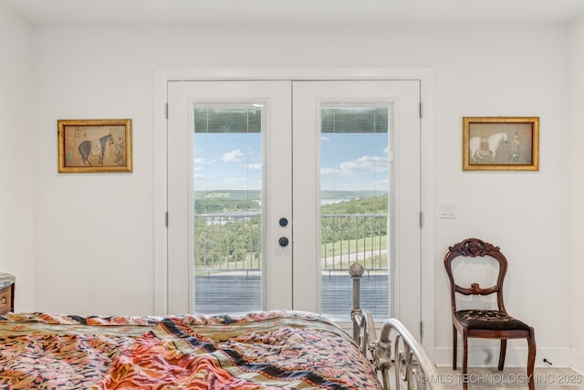 12255 Avalon Dr, Sperry, OK 74073 - bedroom featuring access to outside and french doors