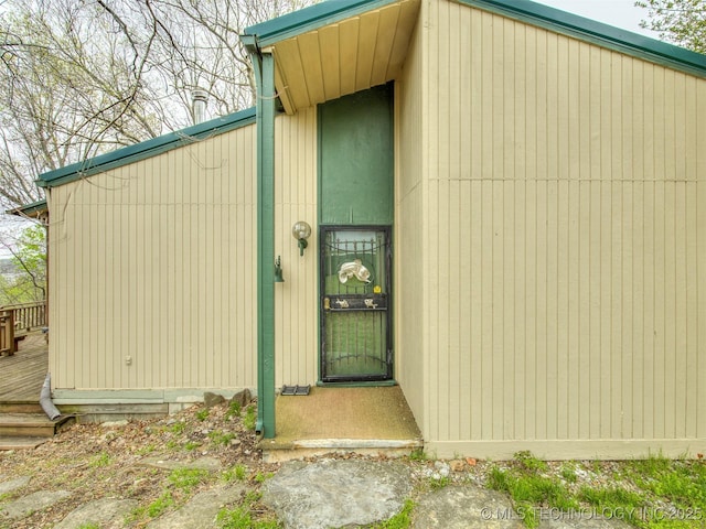 544 Murray Ln, Strang, OK 74367 - view of exterior entry featuring a deck