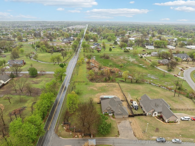 drone / aerial view with a residential view