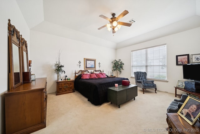 2792 Stoney Ct, Catoosa, OK 74015 - bedroom featuring light carpet and a ceiling fan