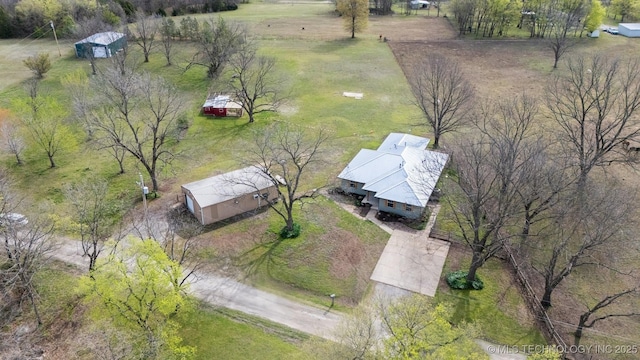 9839 N Lewis Ave, Sperry, OK 74073 - drone / aerial view featuring a rural view