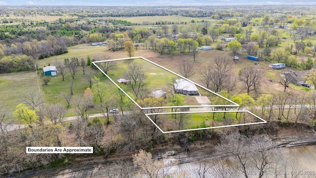 9839 N Lewis Ave, Sperry, OK 74073 - bird's eye view with a rural view