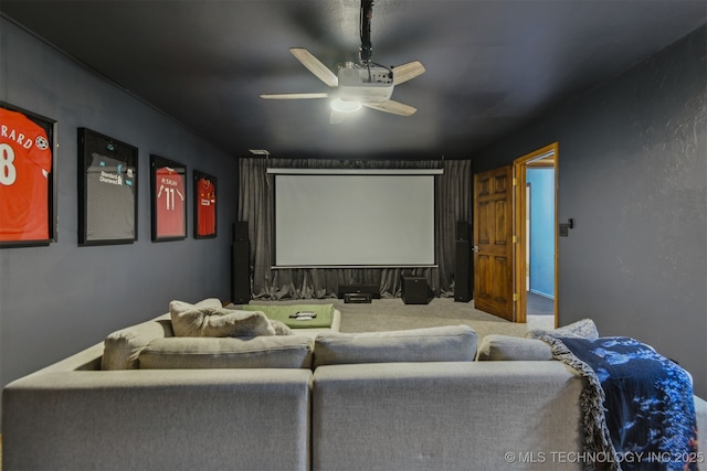 626 Countrywood Way, Sapulpa, OK 74066 - carpeted home theater featuring ceiling fan