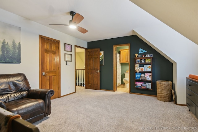 626 Countrywood Way, Sapulpa, OK 74066 - sitting room featuring carpet floors and a ceiling fan