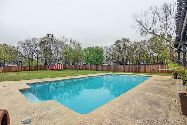 626 Countrywood Way, Sapulpa, OK 74066 - view of swimming pool featuring a storage unit, a fenced backyard, and a patio