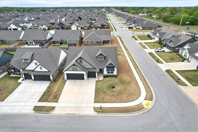 bird's eye view featuring a residential view