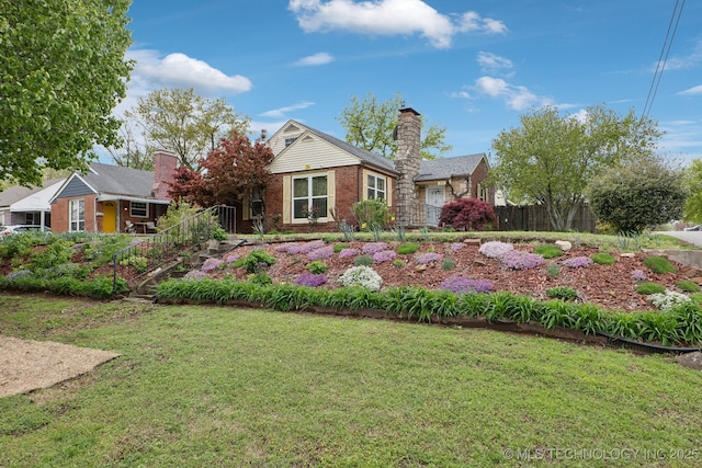 204 S Jamestown Ave, Tulsa, OK 74112 - view of front of house with brick siding and a chimney